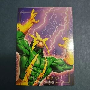 1992 Marvel Masterpiece Electro cut error